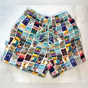 Bora Bora swim shorts,  “Miami Stamps” pattern, size 3